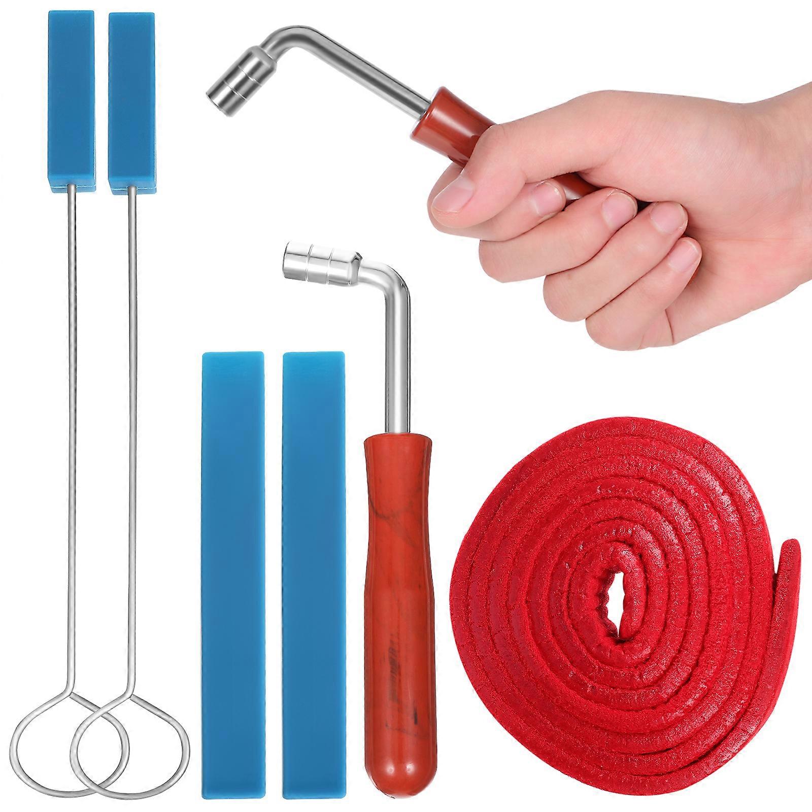 1 Set Piano Tuning Tools Professional Piano Fastening Tools Tuning Wrench Vocal Band Damper Blocks with Handle Damper Sticks