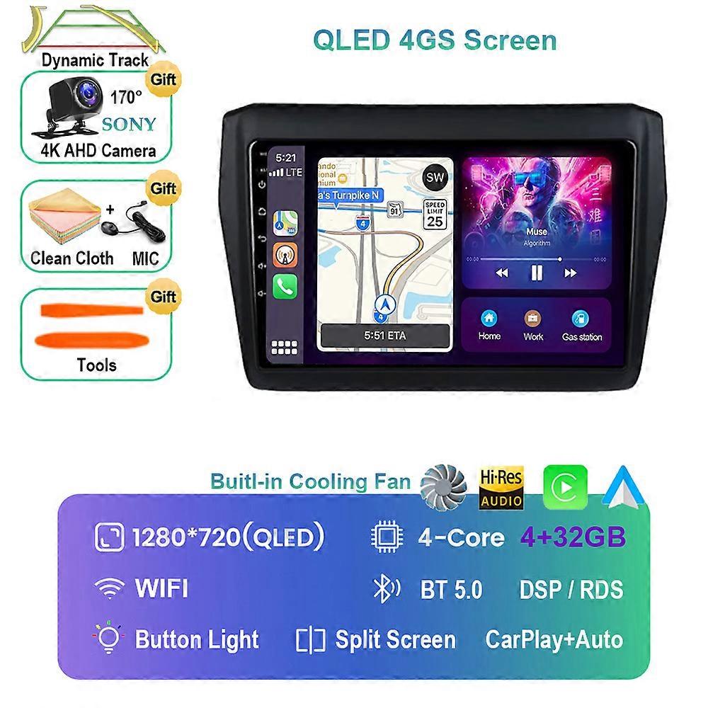 Android 13 For Suzuki Swift 2017 2018 2019 Car Radio Stereo Multimedia Navigation GPS Video Player QLED Carplay Auto 4G WIFI BT