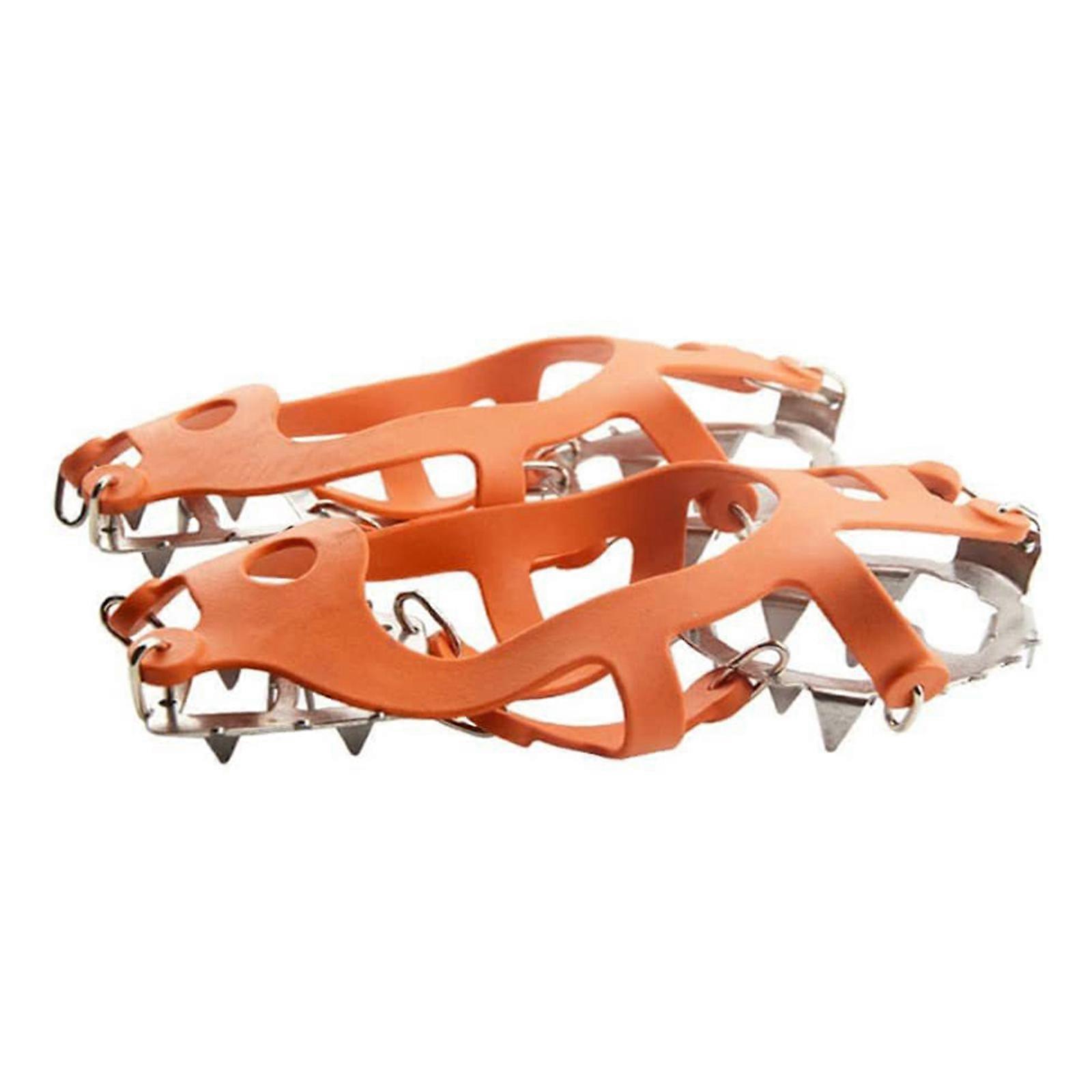 UUTTA Saapuvat kenkäpiikkikiinnikkeet 8 hammasta jään lumikrampit hiihto ja lumilautailu liukumaton liukumaton ruostumattomasta teräksestä valmistettu kiipeilytarttuja