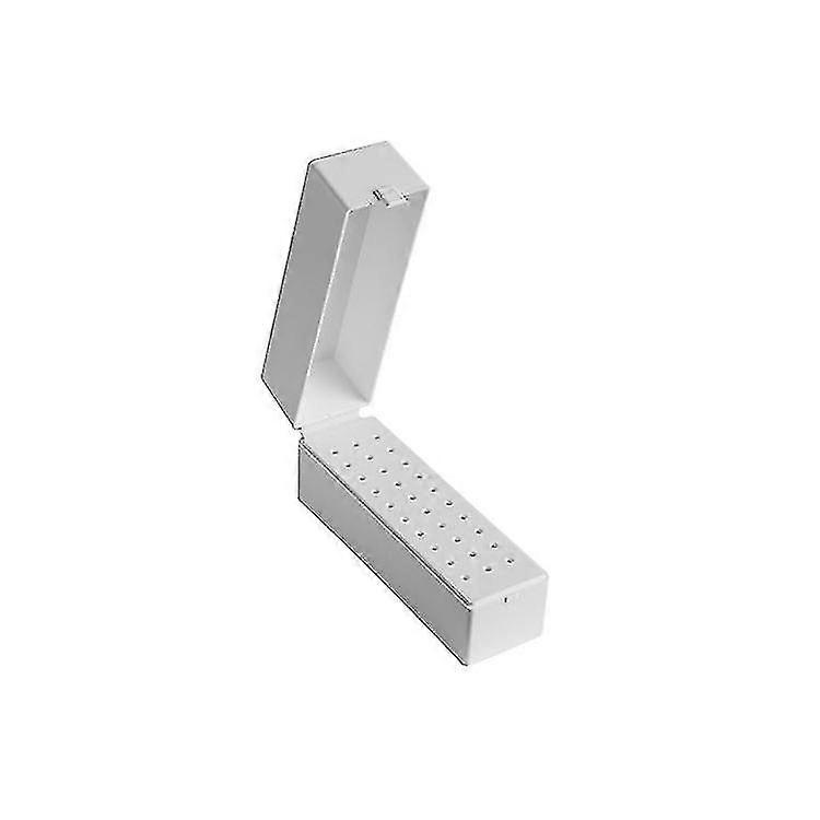 Nail Drill Bits Holder 30 Holes Drill Bits Organizer Container Manicure Tools(2pcs)