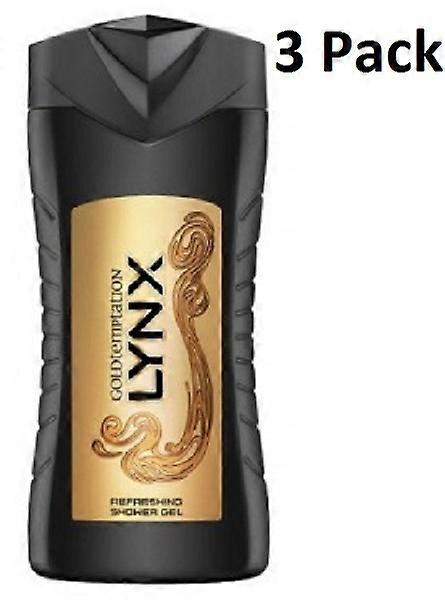 3 x Lynx Refreshing Shower Gel 250ml - Gold Temptation