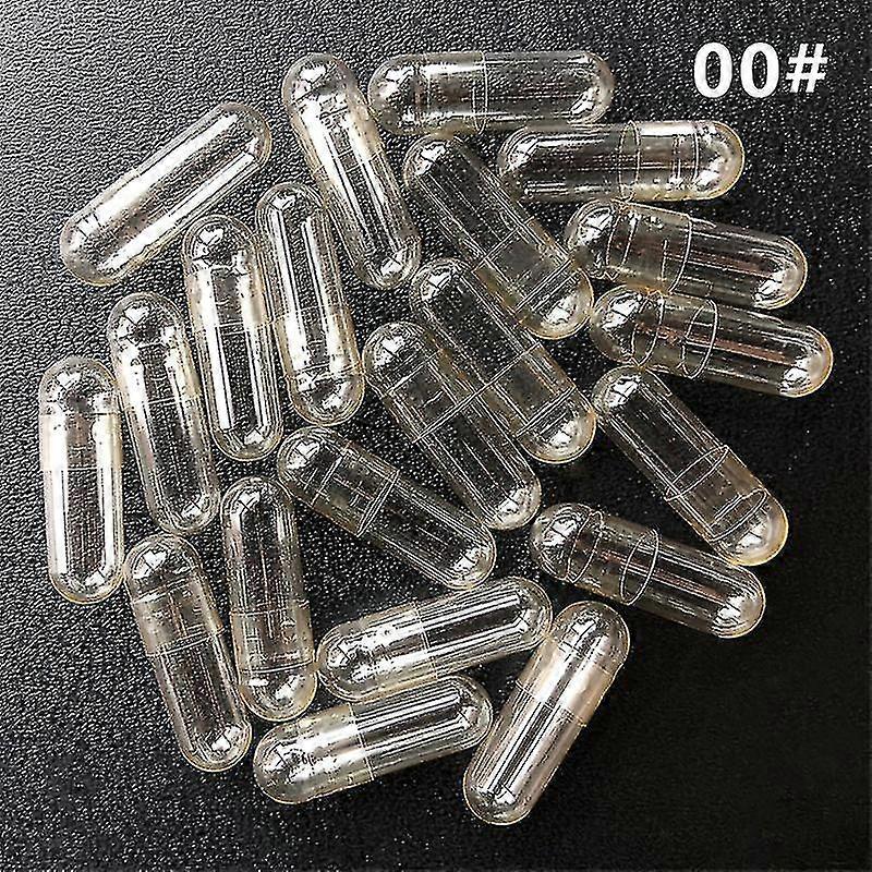 1000pcs Formato standard 00 # 0 # 1 # Capsule vuote Gelatina trasparente trasparente Capsule unite secrete-csn 00 1000 pezzi uniti