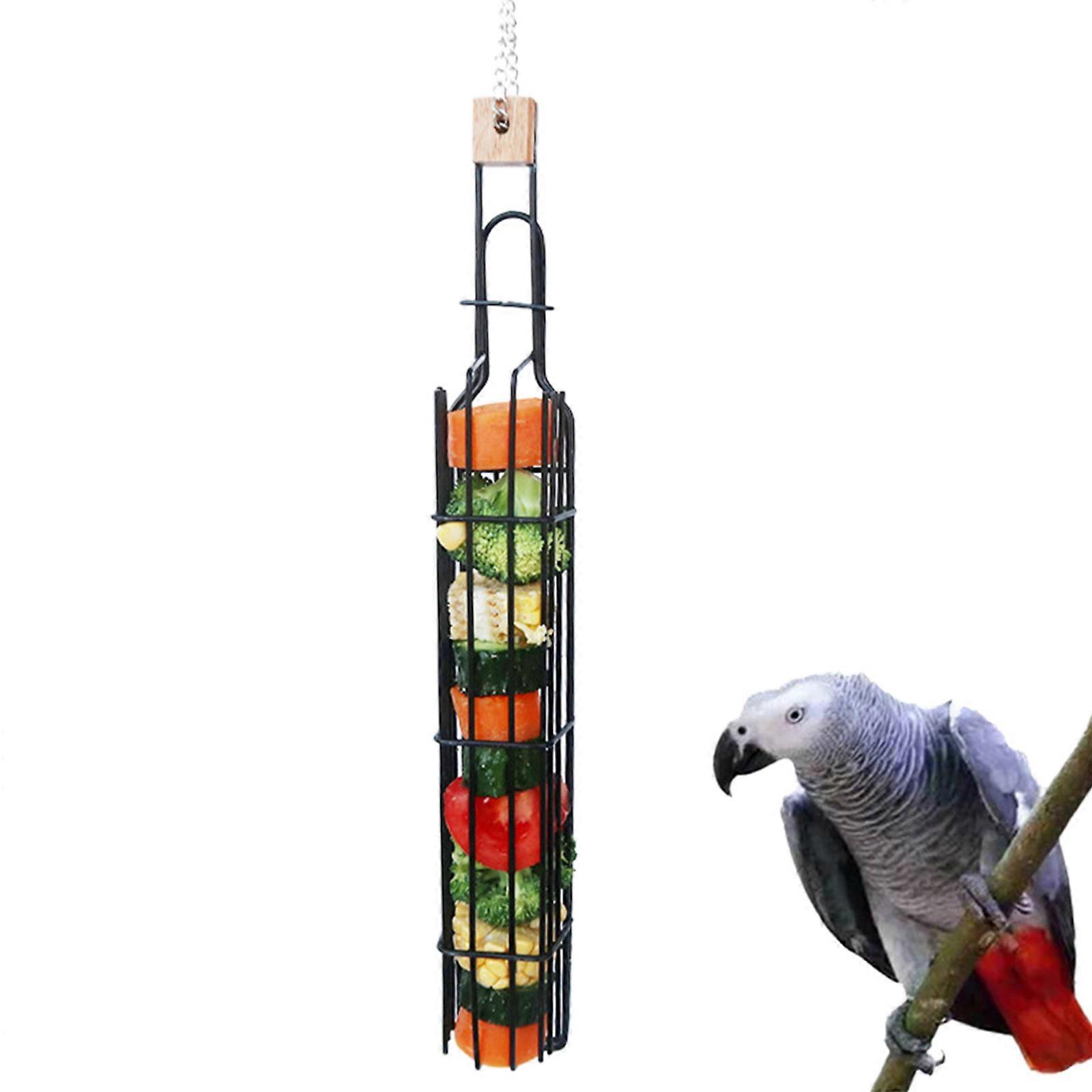 סל מזין תוכים סל ציפורים כלוב ציד מכשיר האכלה ציפורים אימון צעצוע