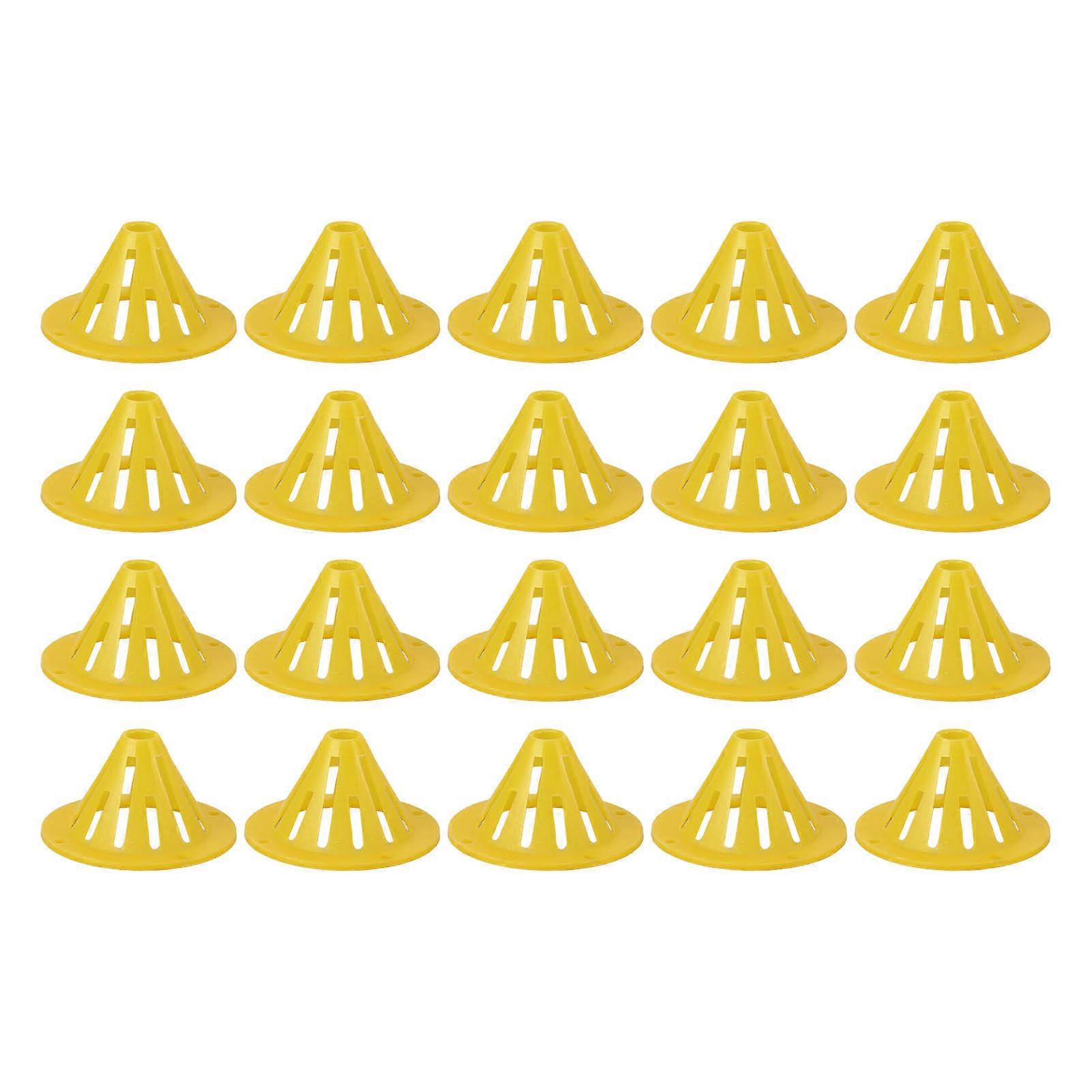20 Pcs Yellow Beehive Entrance Exit Cone Plastic Beehive One Way Entrance Gate For Beekeeping