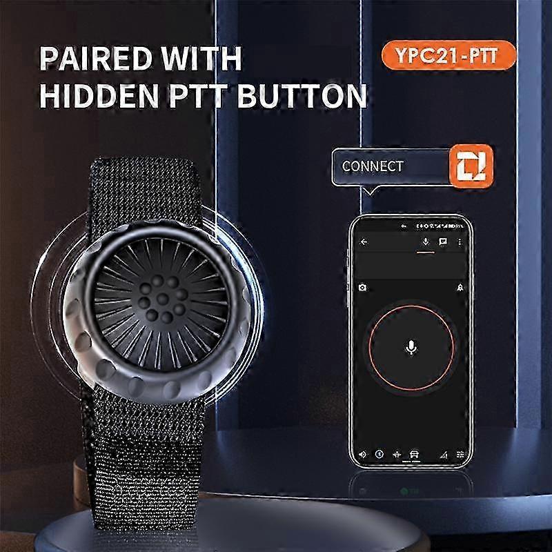 Wireless Bluetooth PTT Walkie Talkie Buton de control cu curea reglabilă pentru Zello IOS Android Sma