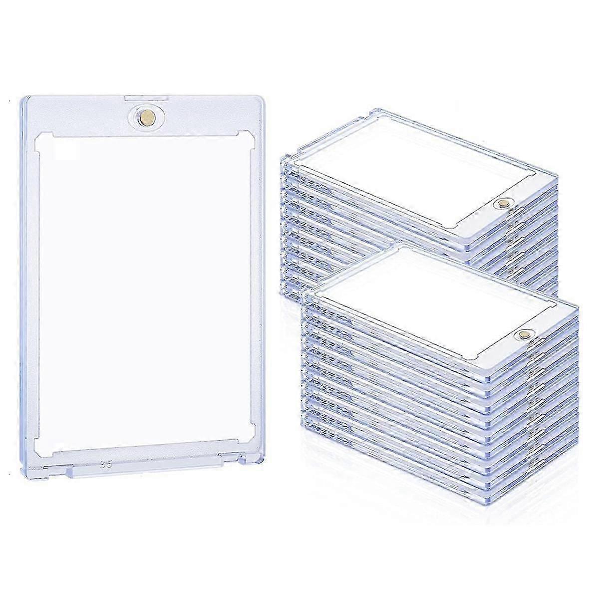 25pc Magnetic Card Holder 35pt,card Case Holder Card Protectors Hard Plastic,card Sleeves Display C
