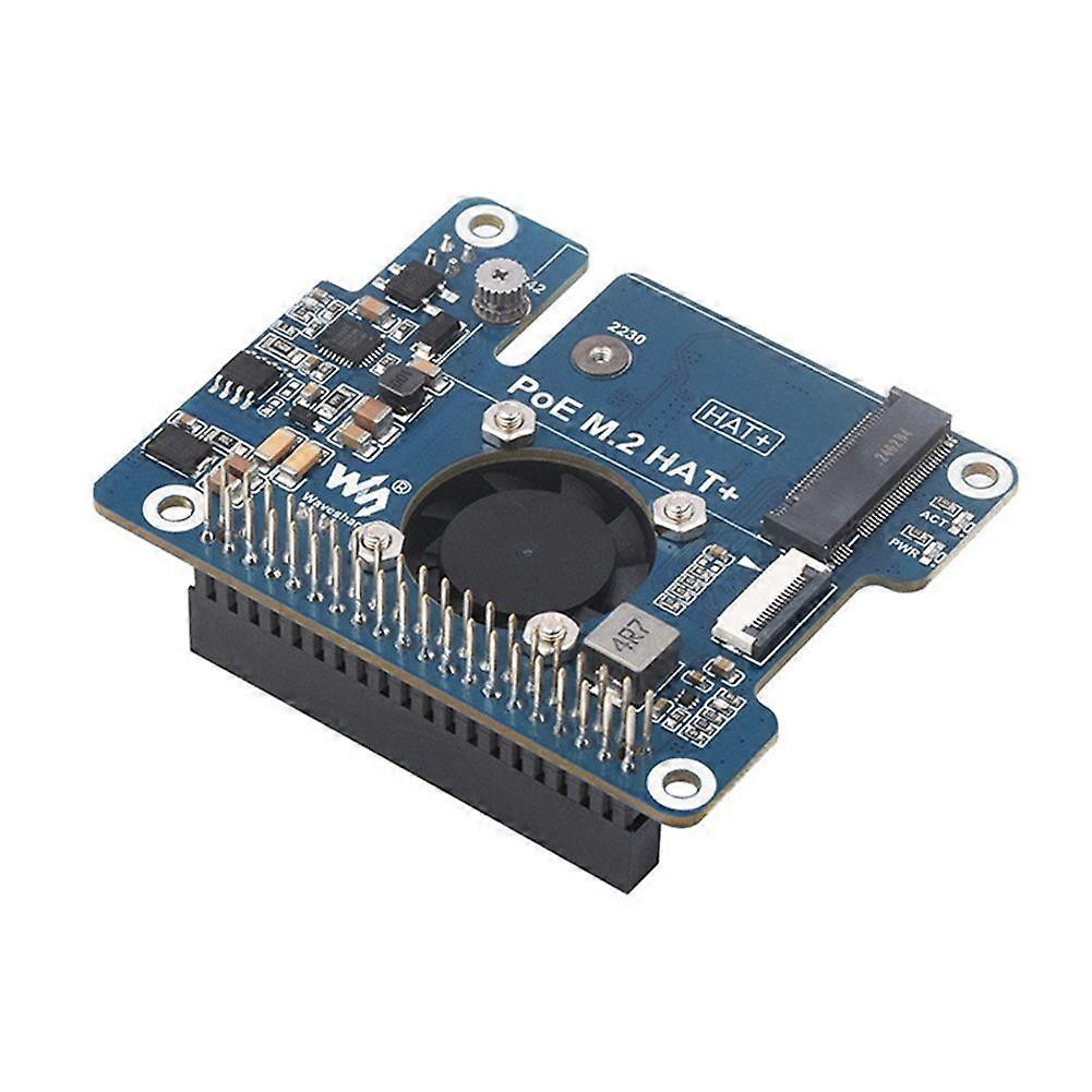 for 5 PCle to M.2 HAT+ PoE Expansion Board Adapter Board Supports IEEE802.3af Network for RPi 5
