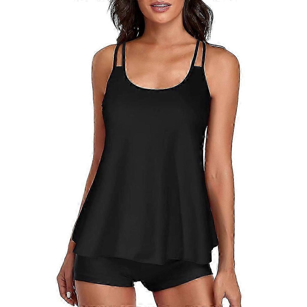 ملابس السباحة الزهرية Tankini للنساء التحكم في البطن ملابس السباحة قطعتين بدلة السباحة-جيد
