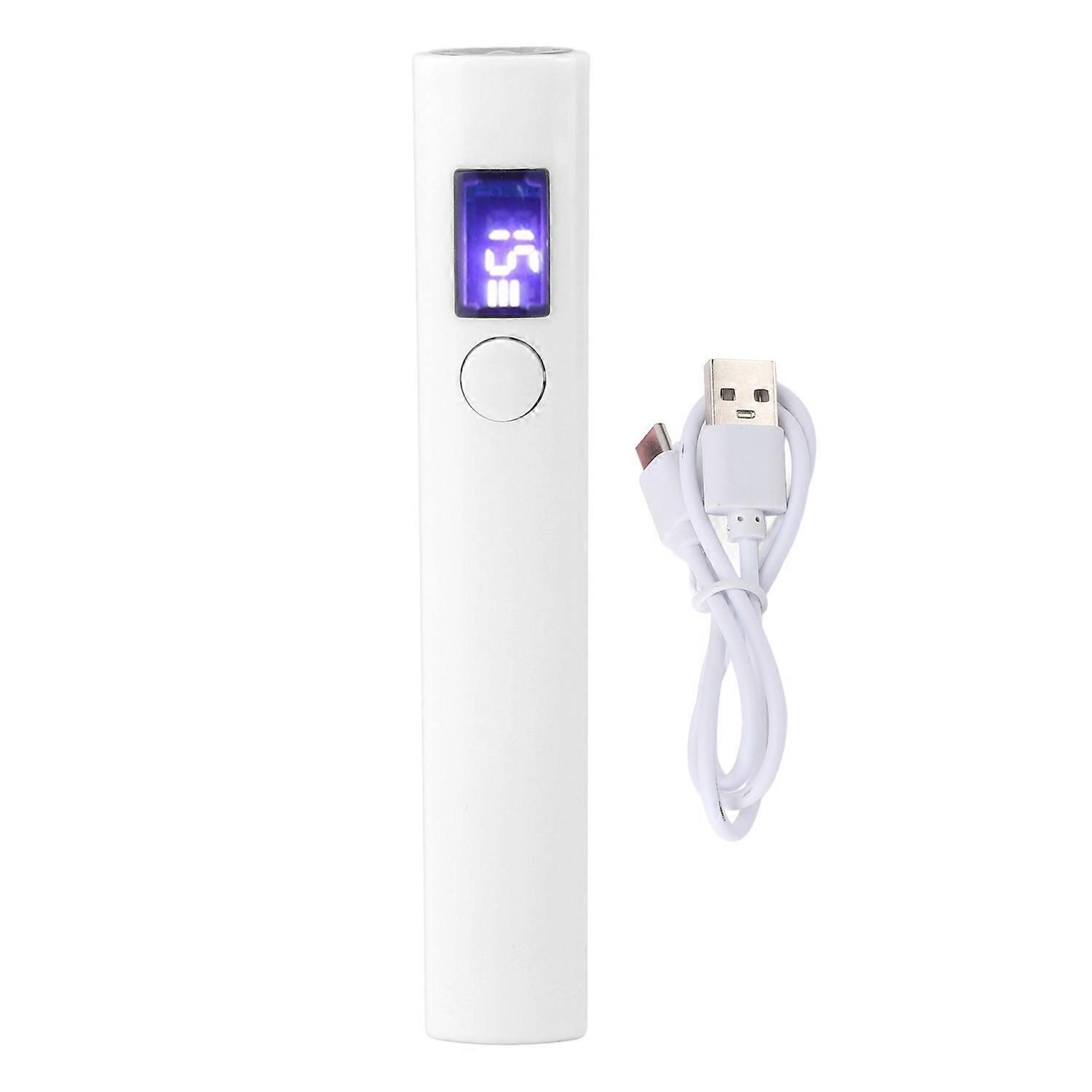 Handheld Gel Nails Light Linear Shape USB Rechargeable Small Digital Display Portable Nail Dryer Lam