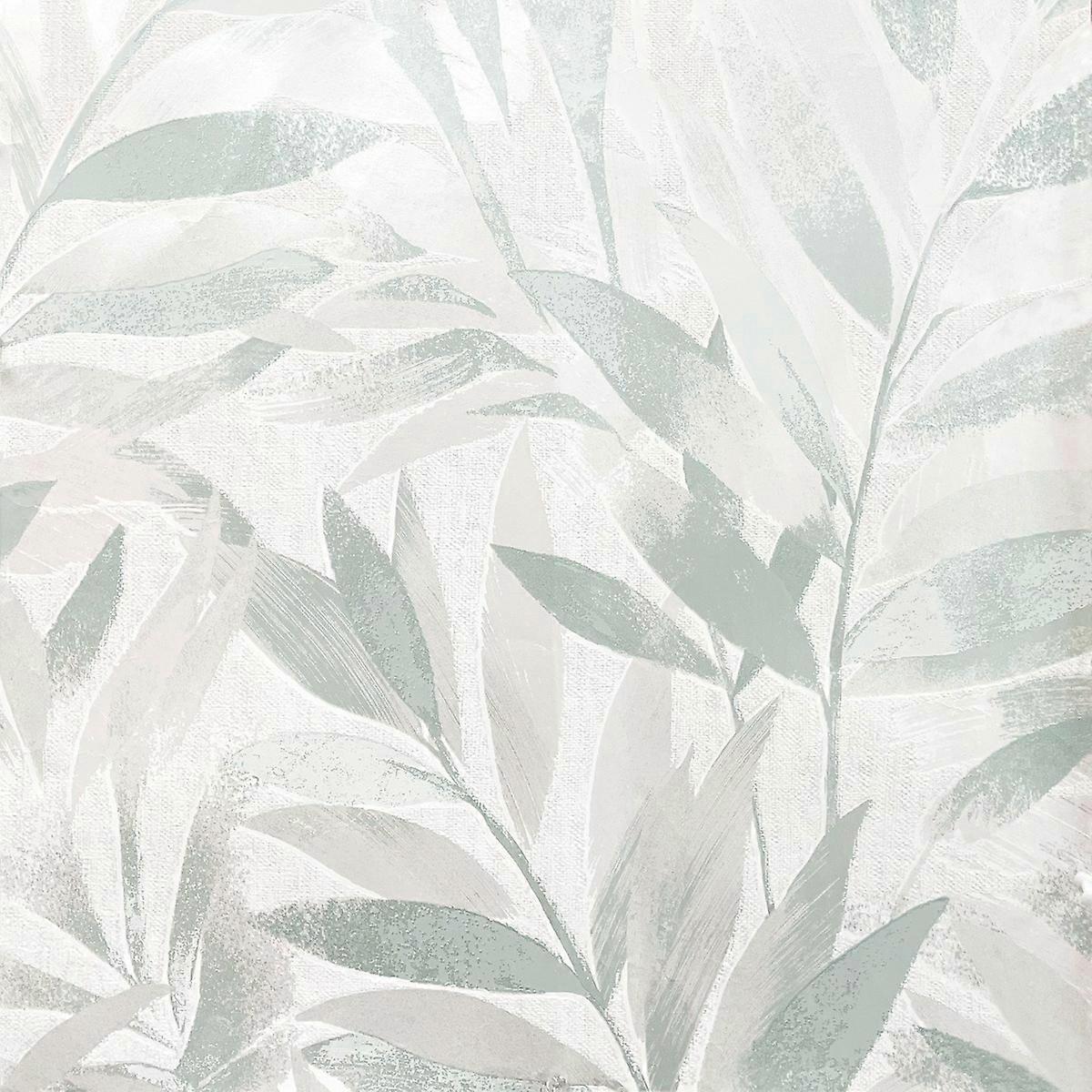 Fiji Leaf Textured Blown Vinyl Wallpaper Rasch