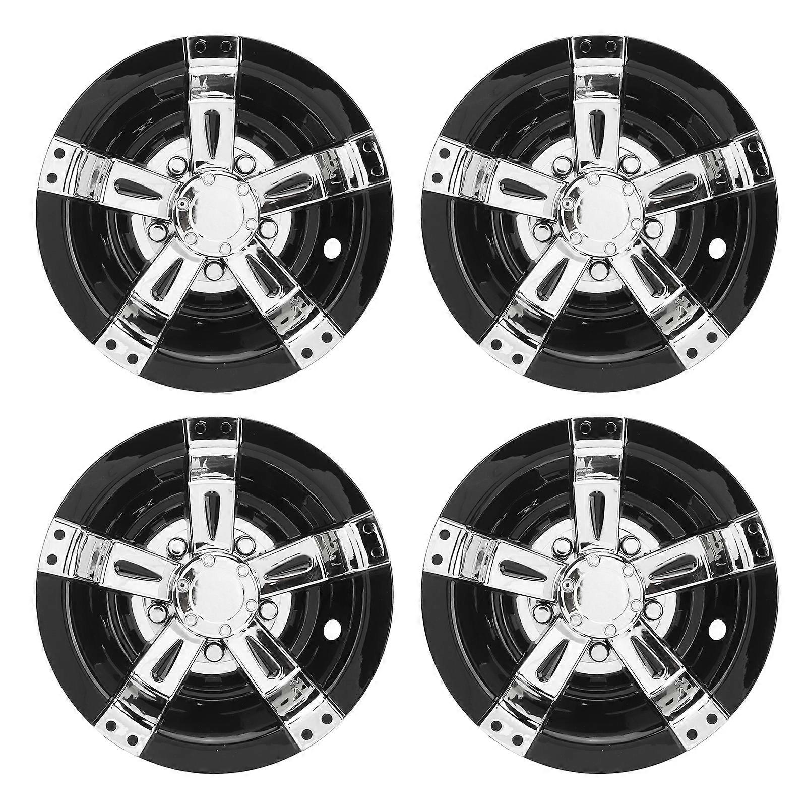 4 Pcs 10 Inch Golf Cart Wheel Center Caps Anti-Scratch Protector Replacement for EZ-GO