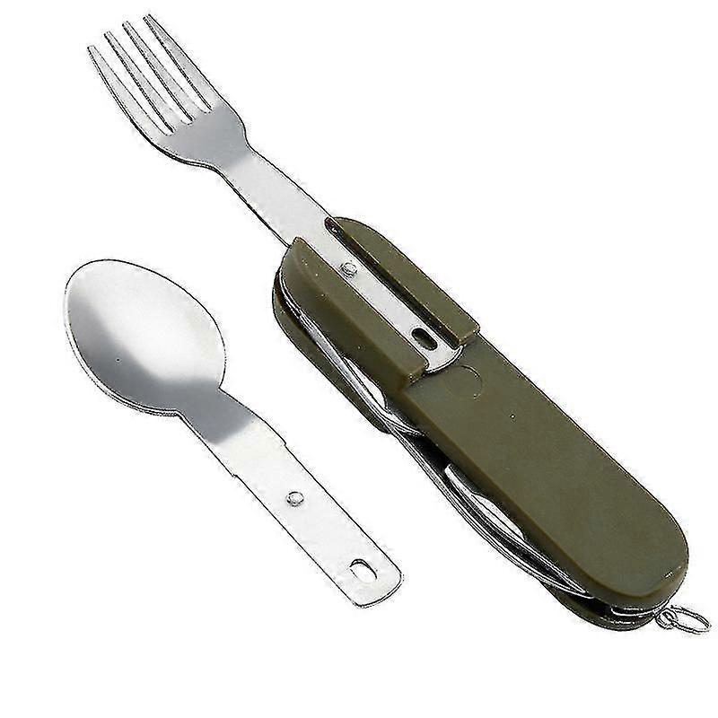 7-in-1 Camping Utensils Set, Stainless Steel Spoon Fork Knife Combo