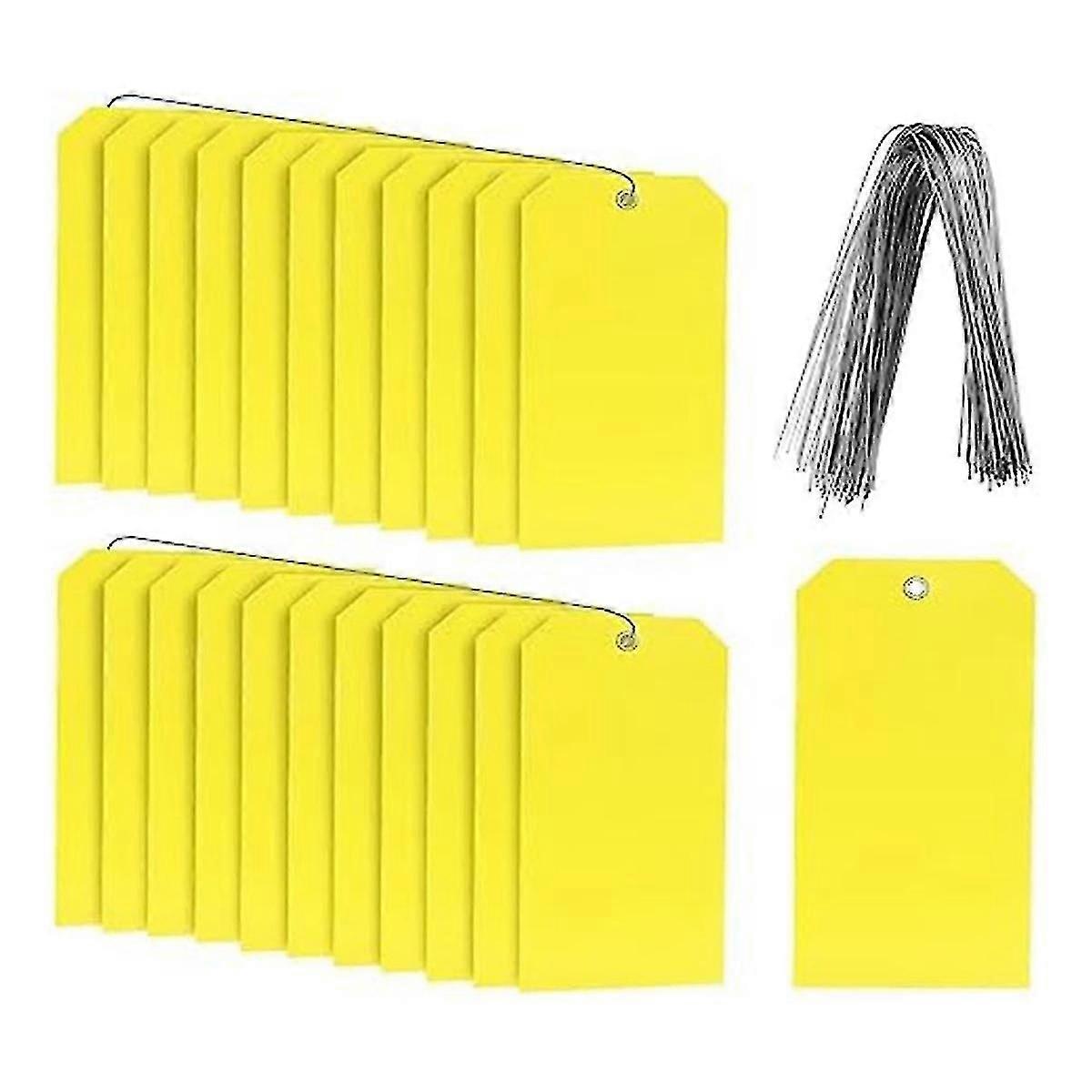 100pcs 15.9cmx7.9cmplastic Shipping Labels With Wire Durable Writable Hang Tags,shipping Labels For Equipment Auto Parts