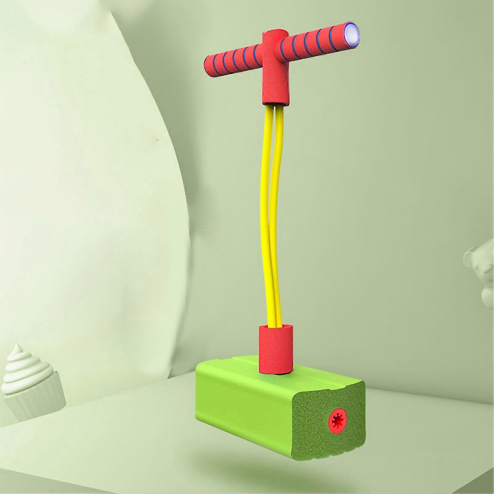 ילד קצף פוגו מגשר קצף מגשר להקפיץ nce צעצוע מקפץ קצף אימון עם צלילים חורקים תקן ירוק