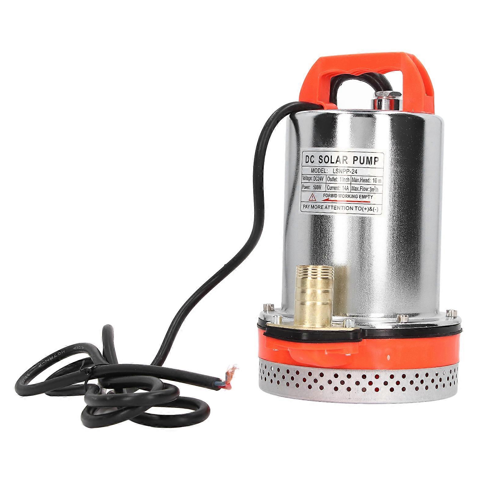 Pompe submersível solaire haute pression, moteur entièrement en fil de cuivre, pompe à eau pour puits profonds, DC24V