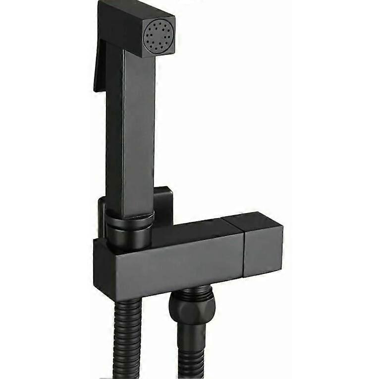 Black Brass Toilet Sprayer Kit - Handheld Bidet Sprayer with Wall Bracket - Personal Hygiene - G1/2 Model