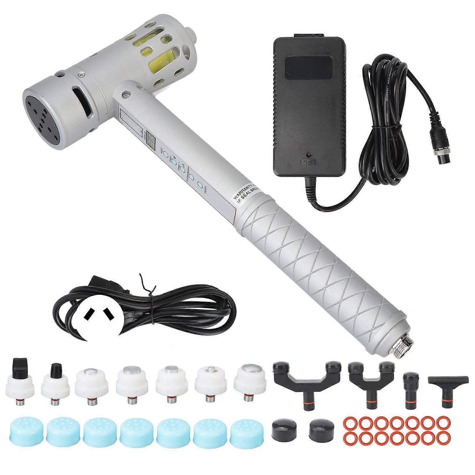 3 In 1 Extracorporeal Shockwave Machine 650nm Red LED Reduce Soreness Physical Shockwave Device Silver 100240V
