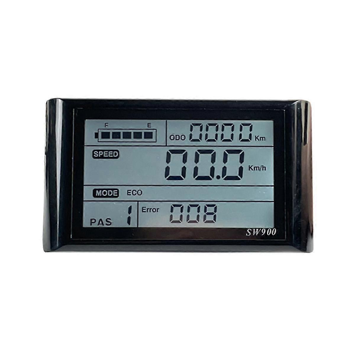 Ebike SW900 LCD Display Control Electric Bicycle Speed Meter Waterproof Plug Record Instrument Control/Setting 24-72V
