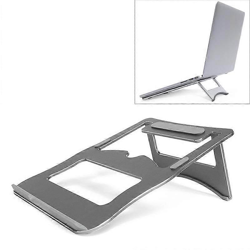 Support de refroidissement en alliage d’aluminium Support de bureau portable simple pour ordinateur portable, support en deux étapes, taille: 21x26cm