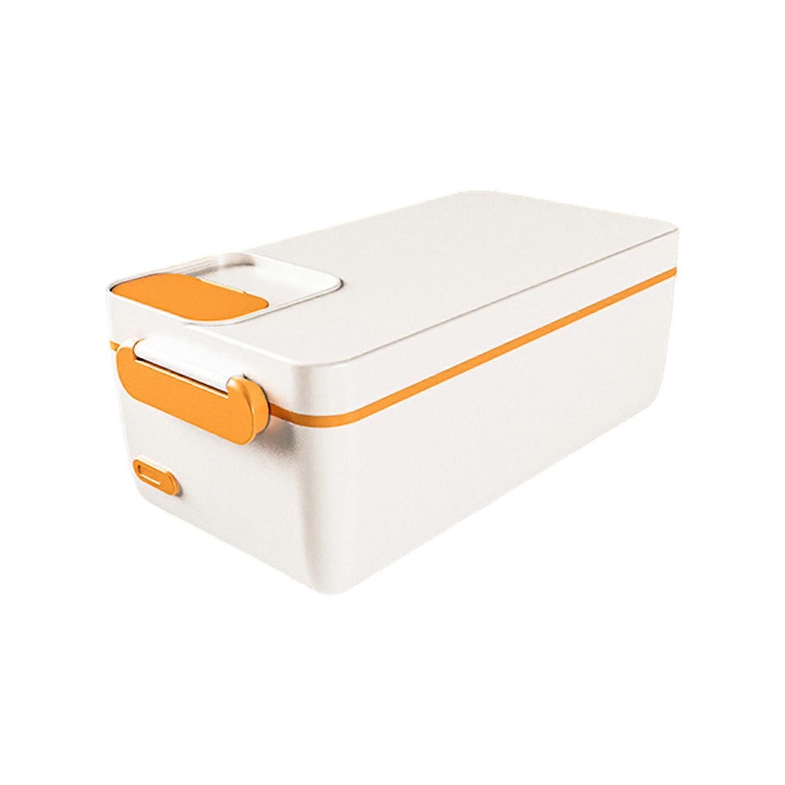Practical Lunch Box 3200mAh Food Box Self Warming Food Storage Box 304Stainless Steel Texture for Various Setting  White
