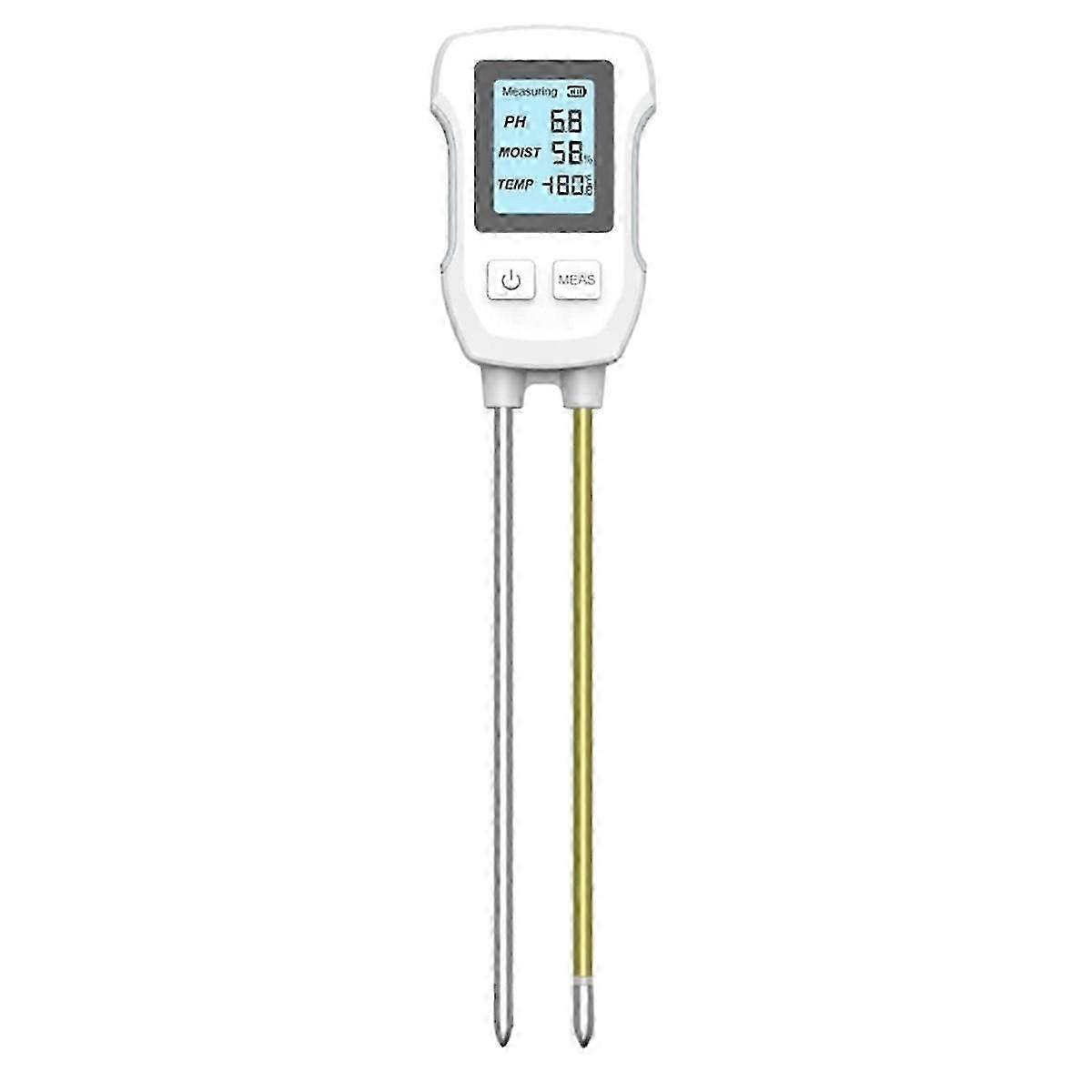 3In1 Ελεγκτής εδάφους PH LCD οθόνη Θερμόμετρο εδάφους Μετρητής υγρασίας θερμοκρασίας pH Λουλούδι φυτών σε γλάστρες φύτευσης Tester εδάφους