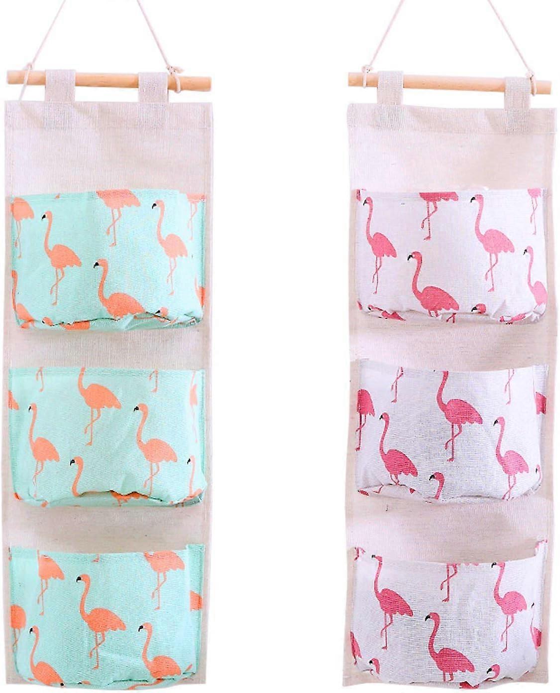Foldable & Durable Over The Door Storage, Space-saving Design Multifunctional Hanging Organizer Linen Cotton Material Multiple Pockets For
