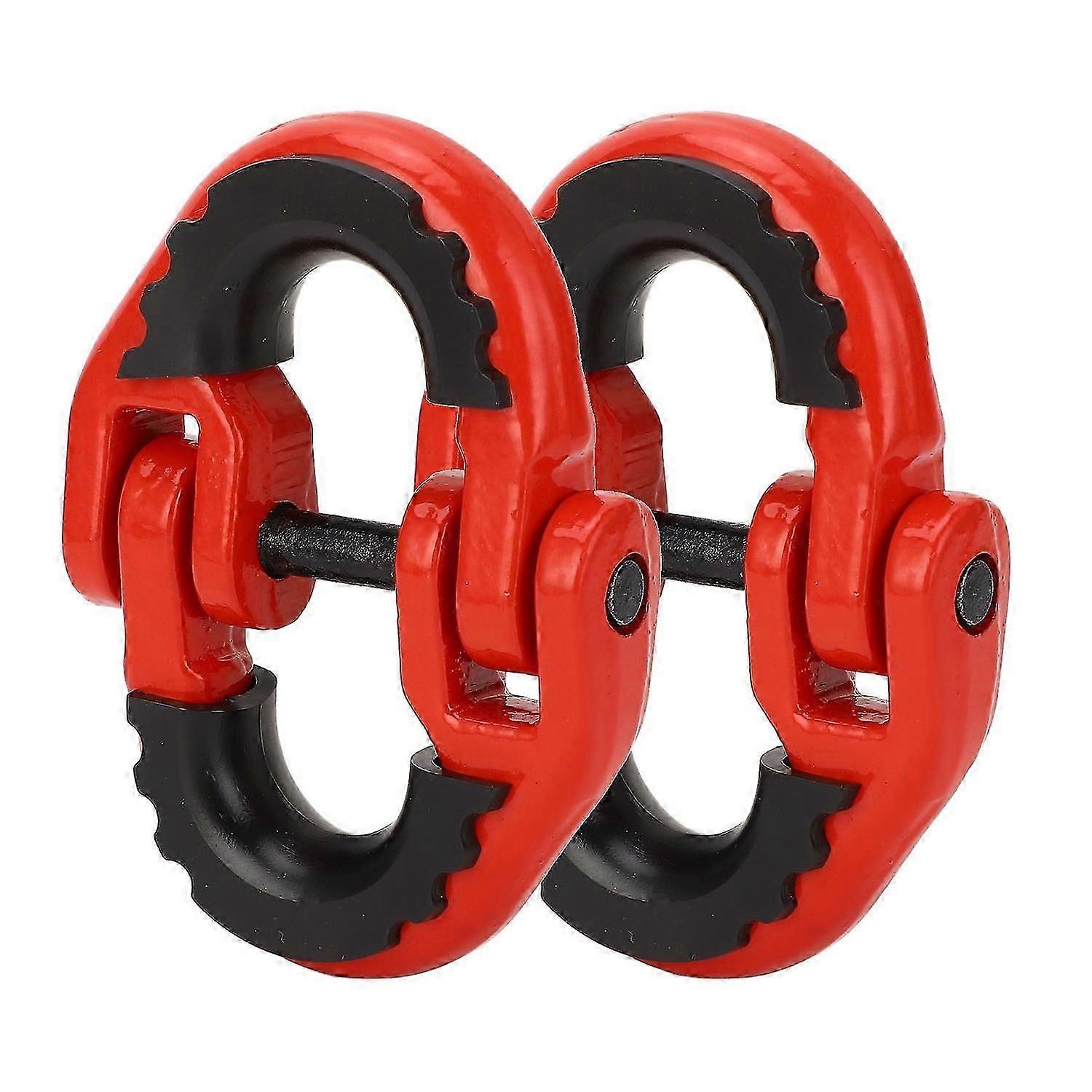Exquisite 2PCS Safety Chain Connector Link 1/2in Alloy Steel Heavy Duty 5.3T Loading Quick Install Multi Funct