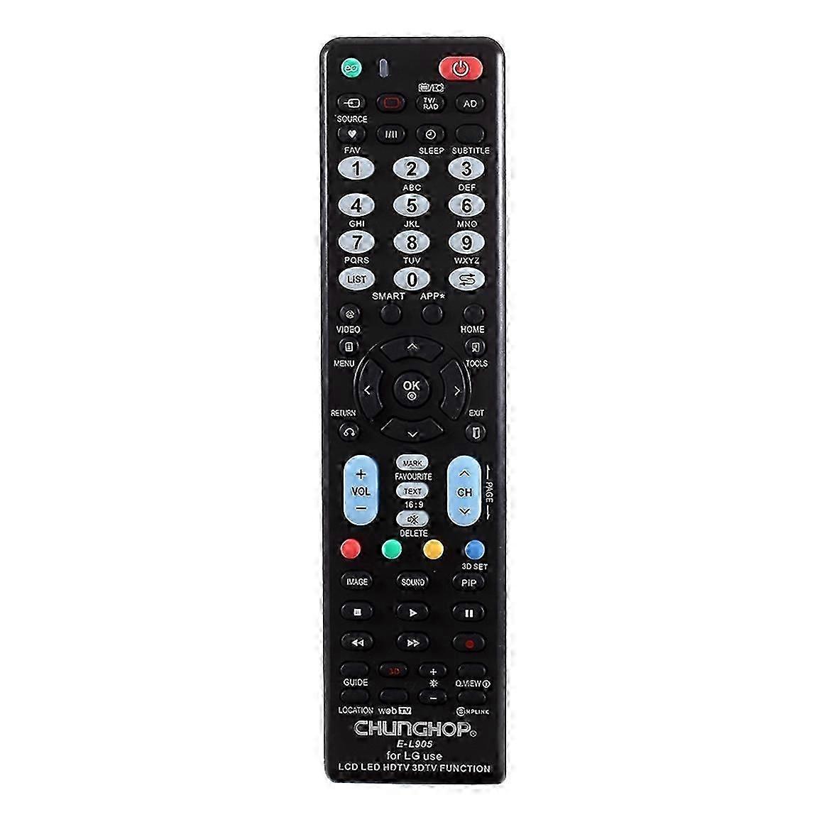 Chunghop E-l905 Remote For Lcd/led/hdtv/3dtv