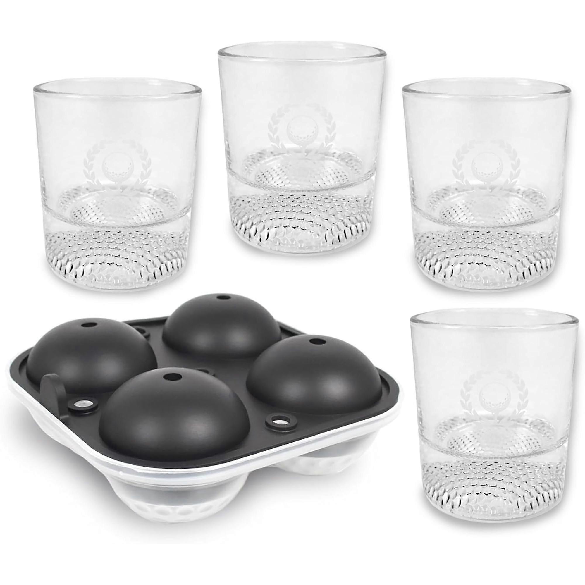 Izzo Golf Whiskey Glass & Golf Ball Ice Set