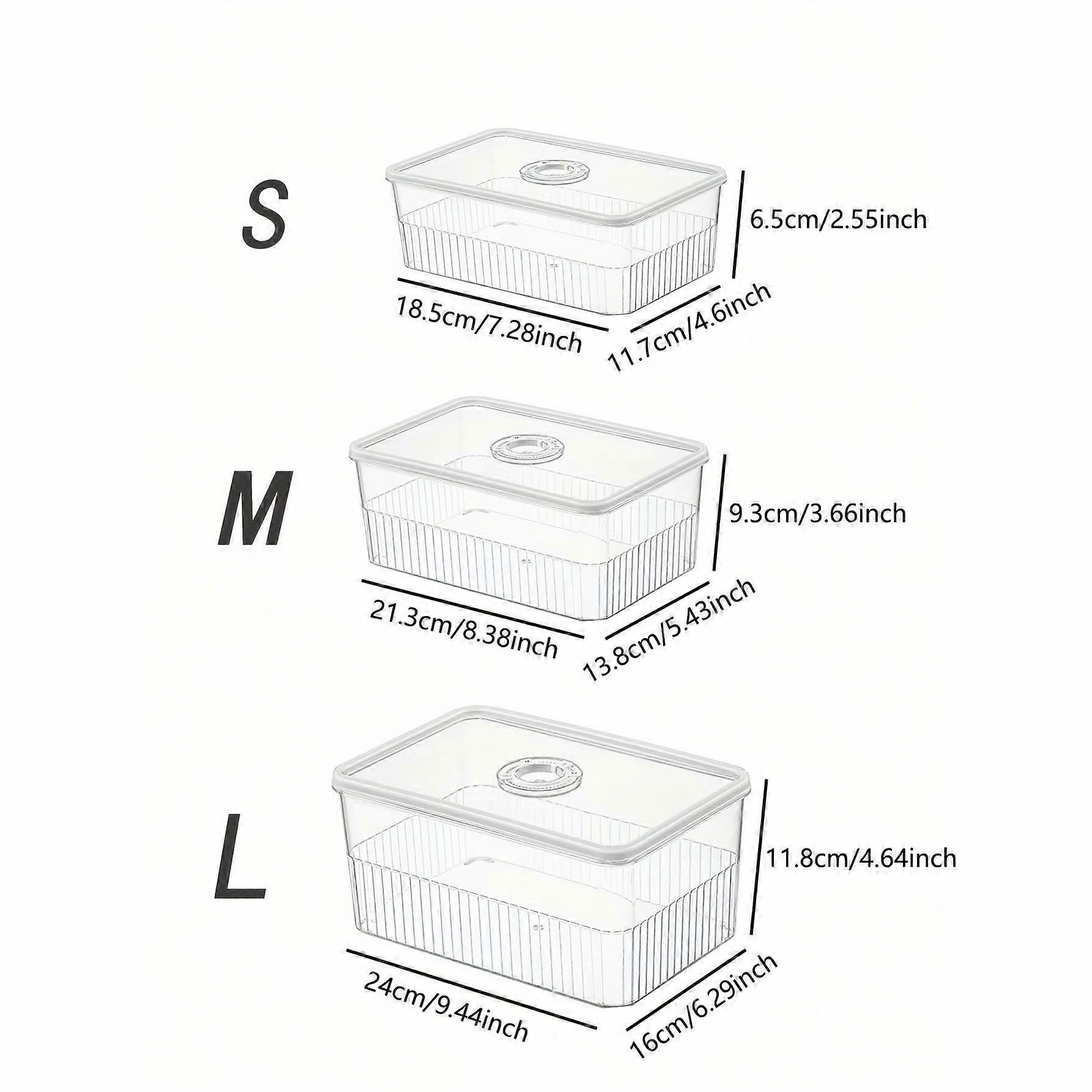 Refrigerator storage and preservation box, household food sealed box, stacked with kitchen fruits, vegetables, eggs, timer, froz