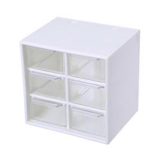 Practical Compartment Organization Thickened Durable Mini Compact 6 Drawers Storage Container Household Items Rack