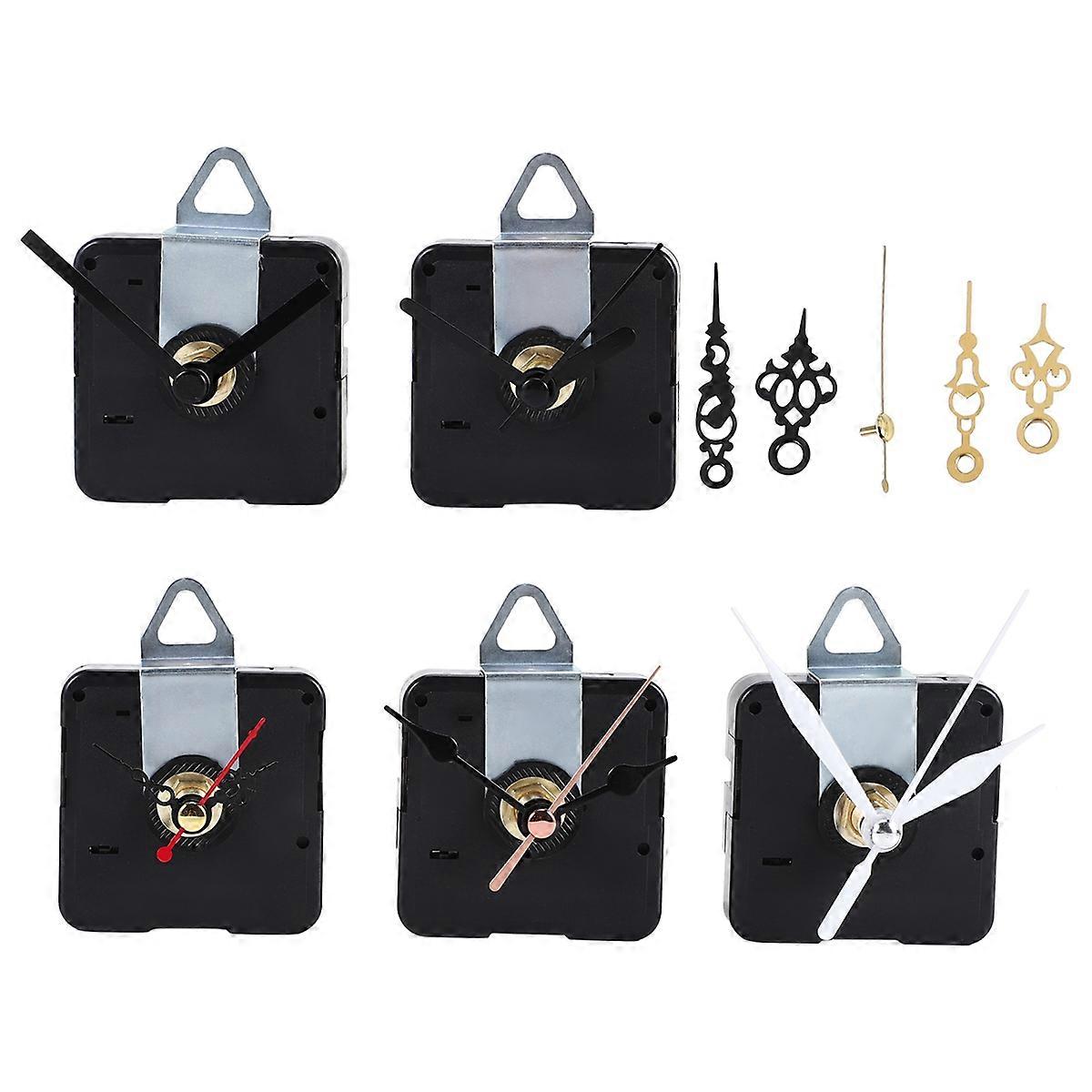 5 Pcs Clock Movement Mechanism Parts Silence Quartz DIY Wall Clock