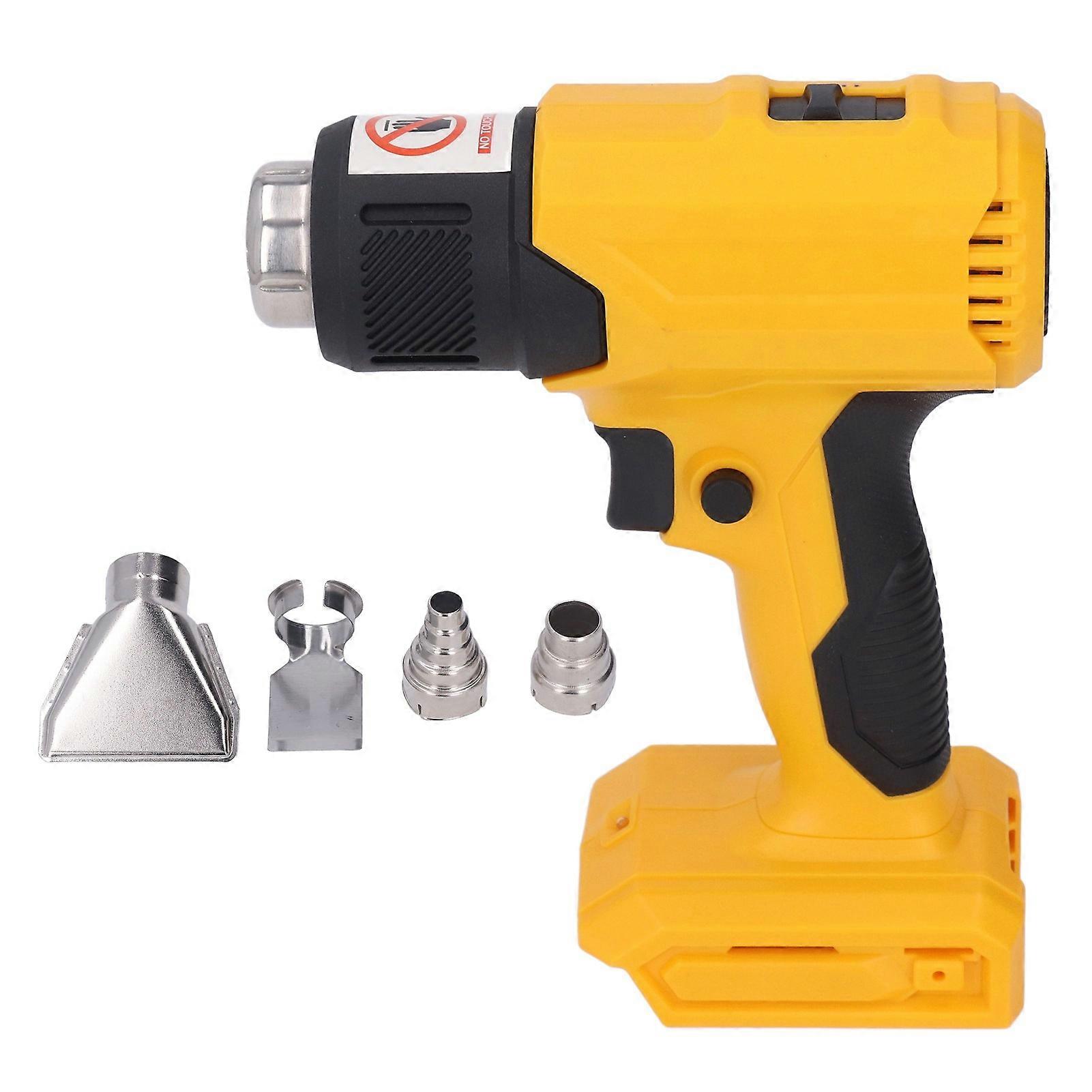 Cordless Heat Gun Adjustable Temperature Portable Handheld Rechargeable Heating Machine with 4PCS Nozzle