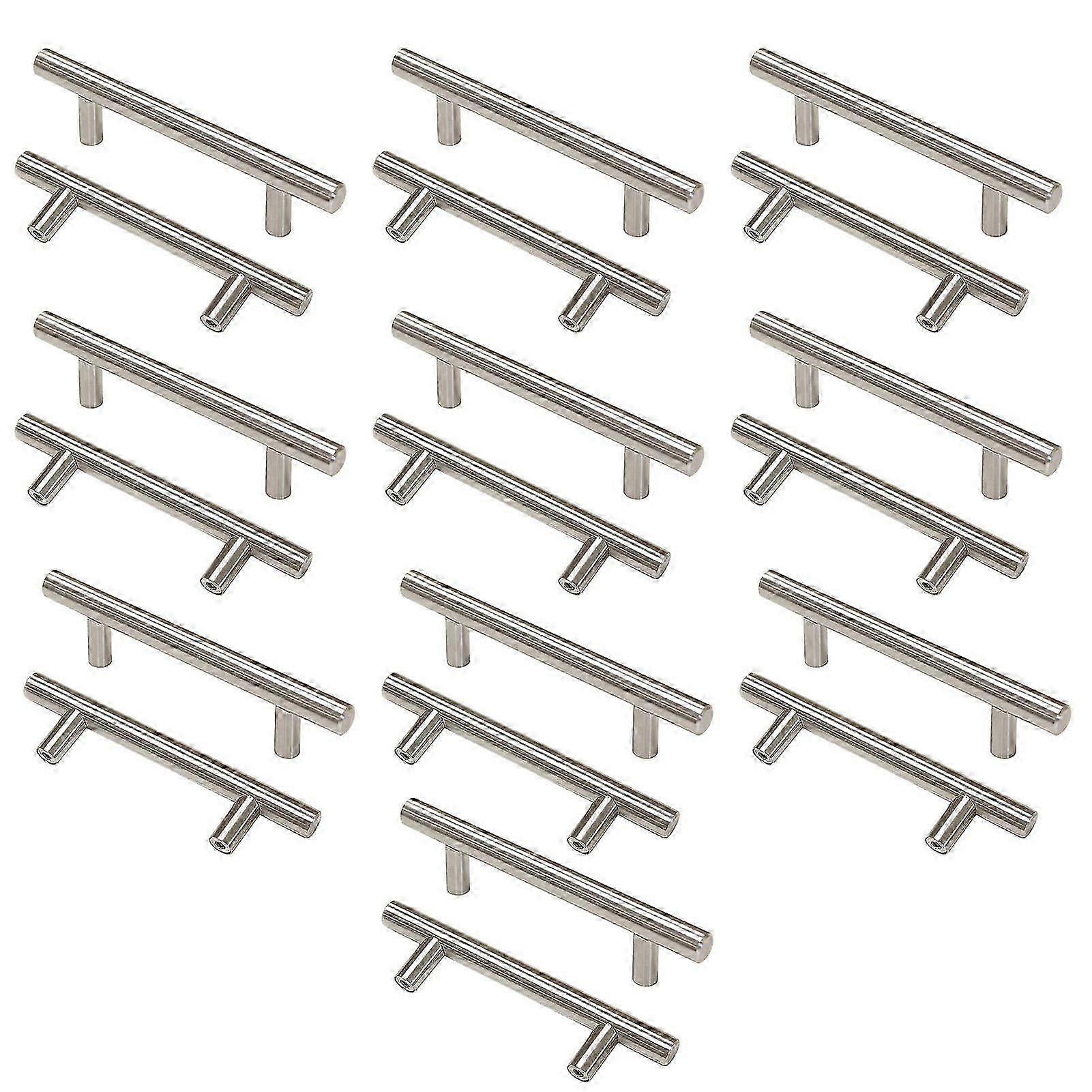 20Pcs T Shape Glass Door Handle Rust Proof Decorative Robust Practical Push Pull Cabinet Door Handle