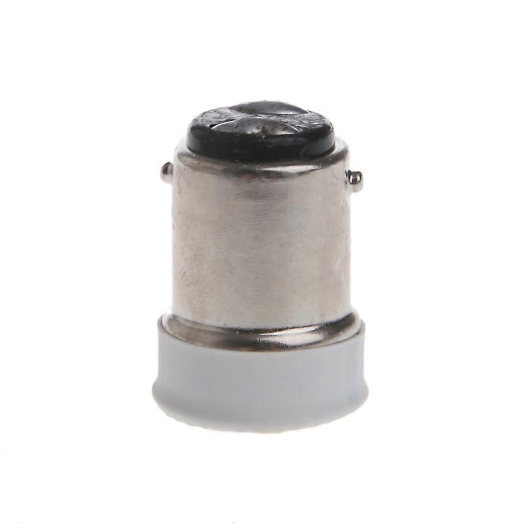 B15 Male to E14 Female Lamp Bulb Socket Light Extender Adaptor Converter Holder  Silver