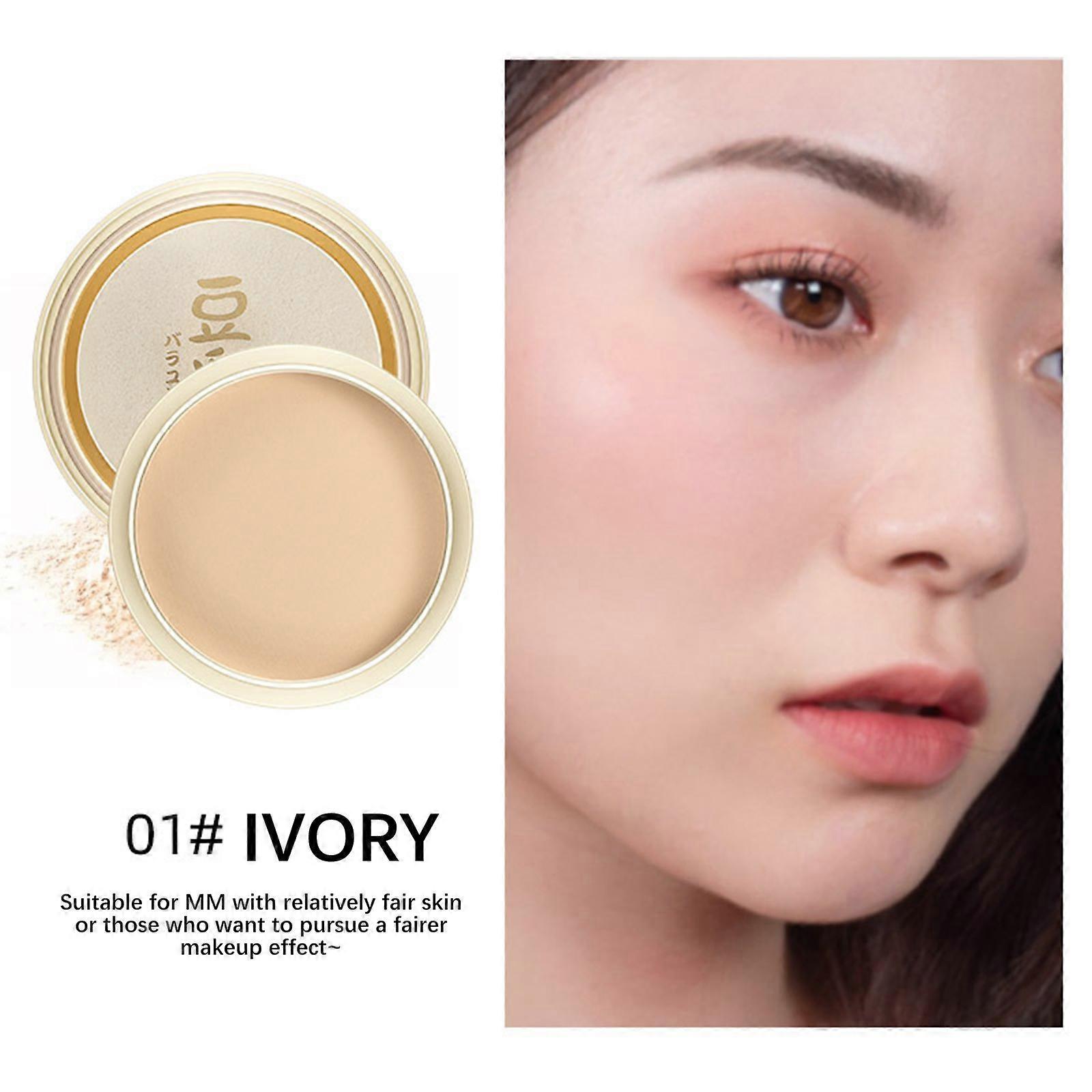 Japanese Concealer Set Makeup Soymilk Powder Whitening Makeup Long Lasting Oil Control Moisturizing Powder 49g Waterproof Sweatproof