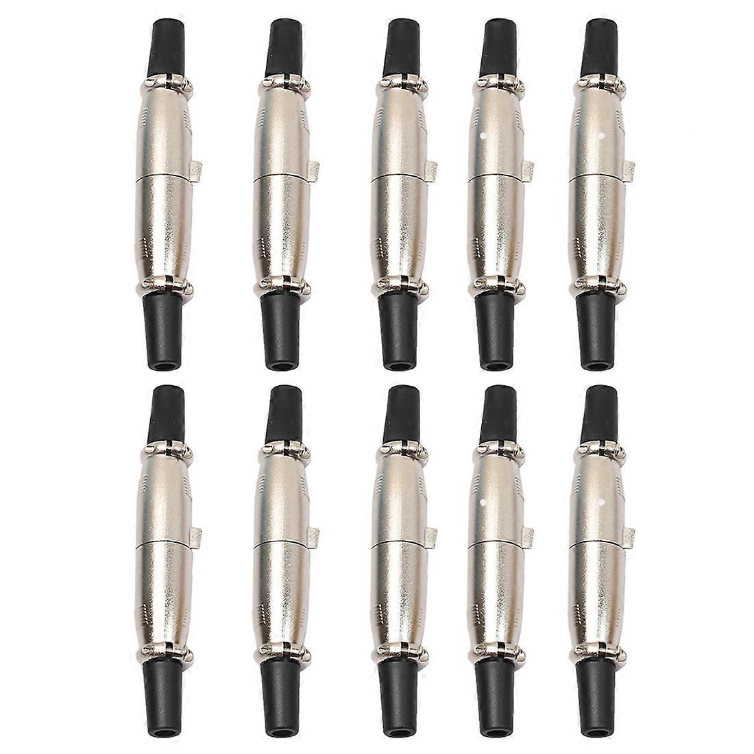 10ペア3ピンXLRプラグオス+メスジャックマイクジャックプラグソケットコネクタ