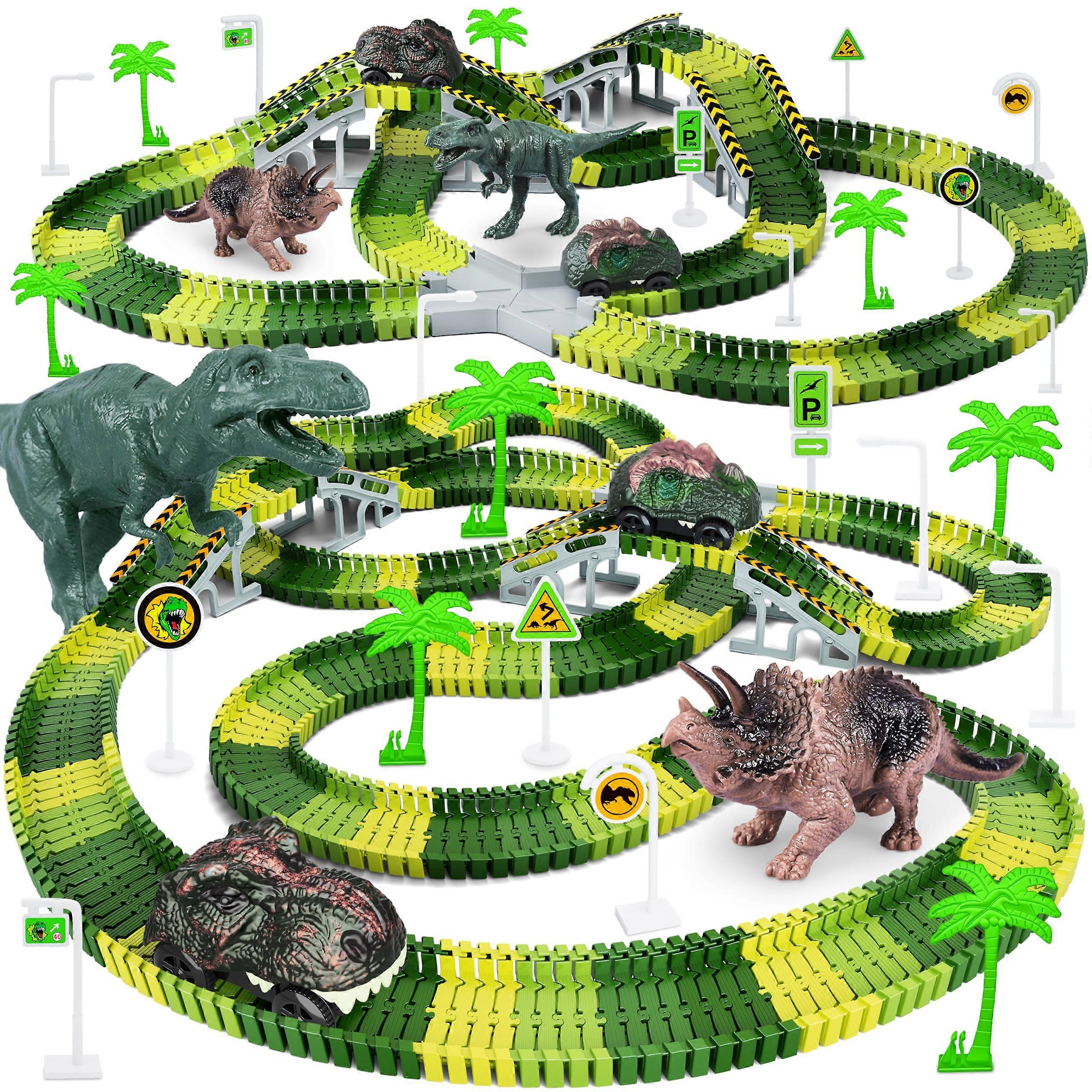 252 PCS Flexible Dinosaur Birthday Toys Party Favor Gift Set for Kids - Colorful Assorted Dinosaurs, Durable Plastic, Ideal for Parties