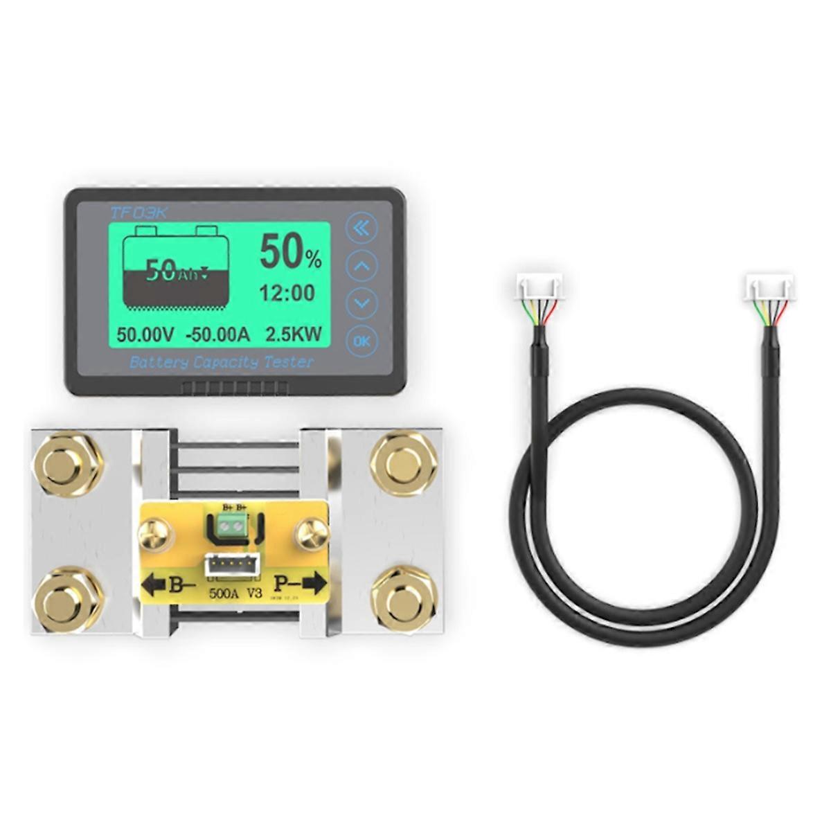 High-Precision Battery Power Display Meter Battery Monitor LiFePO4 Power Display Voltage and Current
