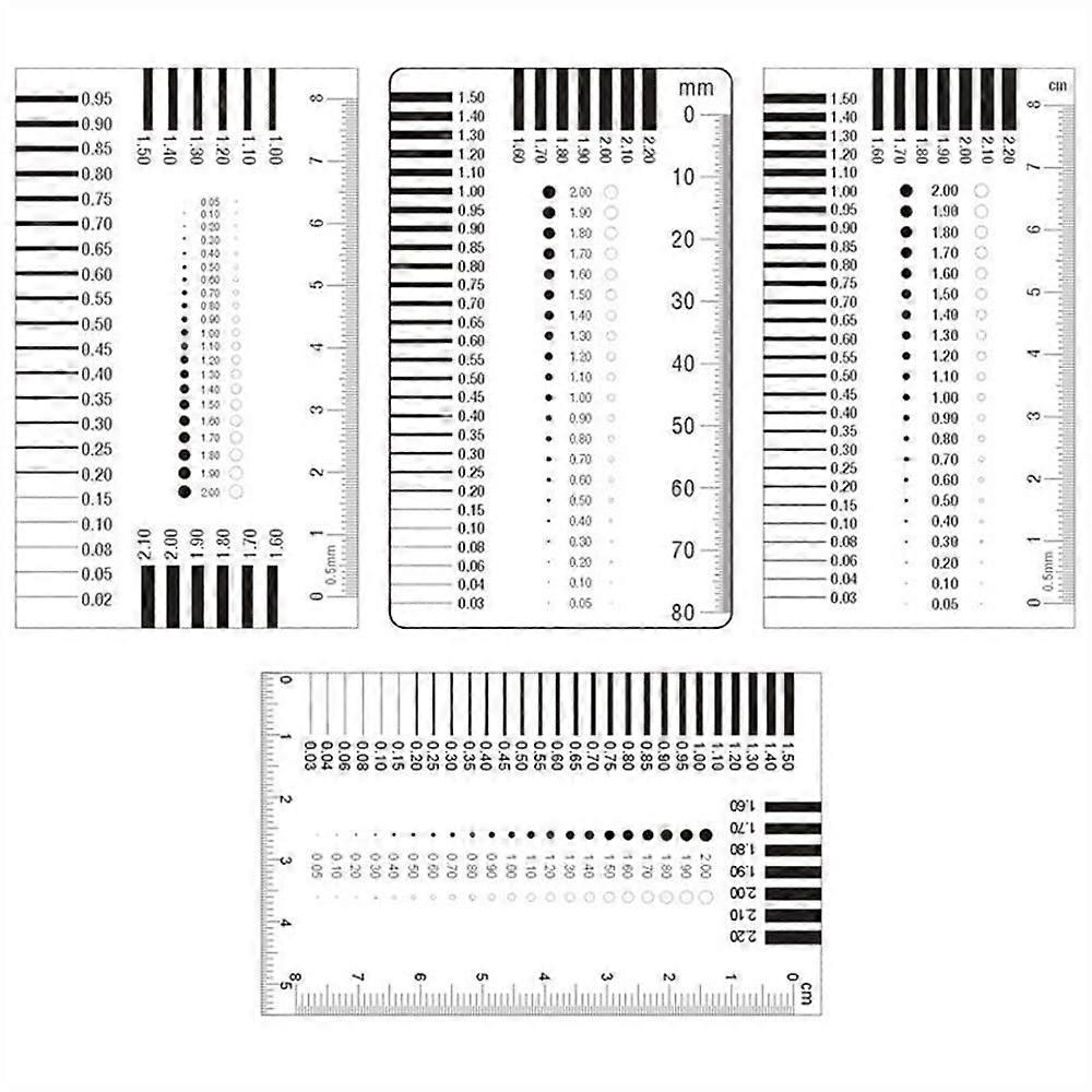 Microscope Kit High Precision Film Point Gauge Soft Ruler Microscope Micrometer PET Calibration Ruler