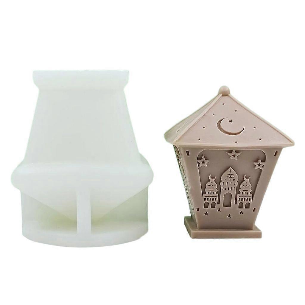 Ramadans Candle Molds 3D Castle Resins Silicone Mould Eid Decorations