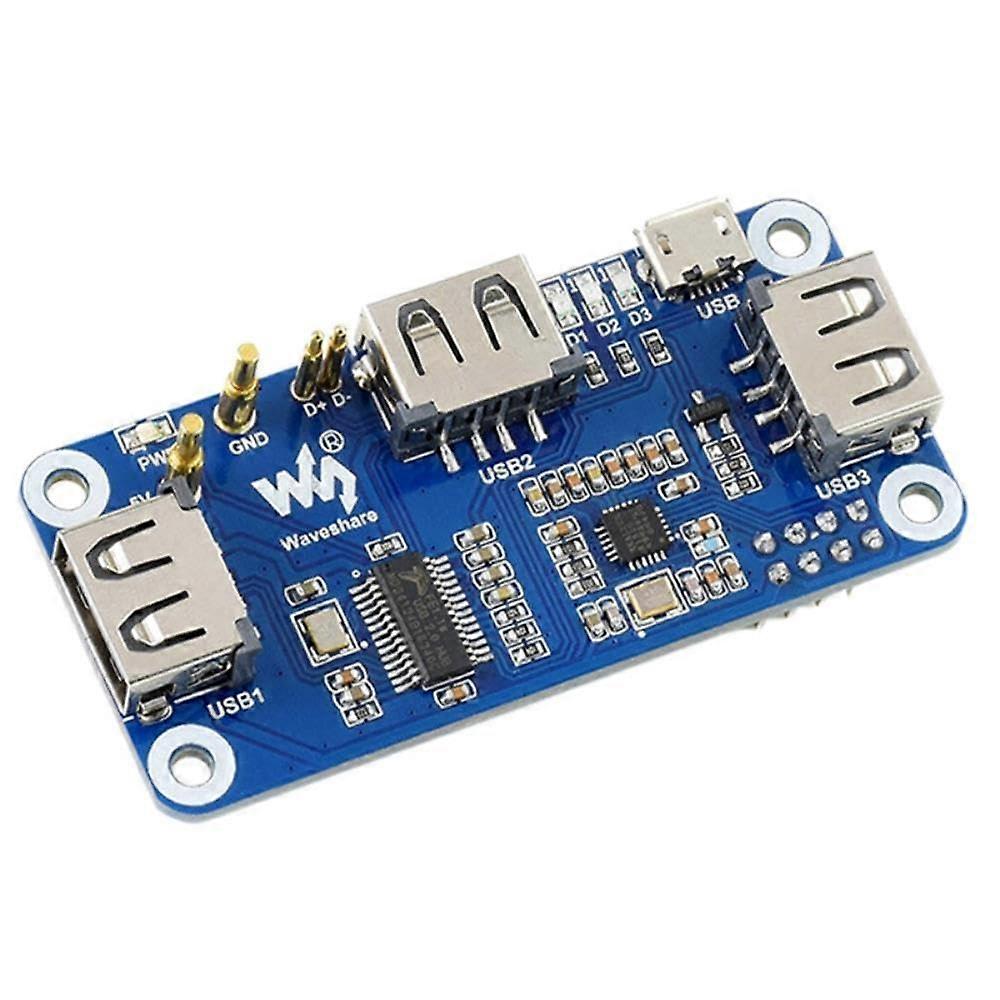 Power Over Ethernet (PoE) USB Expansion Board for 3-Way USB Hub Network Port Module, Compatible with Raspberry Pi