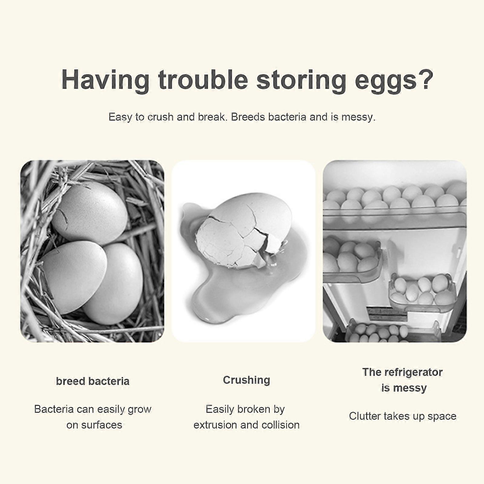Egg Storage Trays for Refrigerator,Space-Saving Egg Dispenser Holder for Cabinet