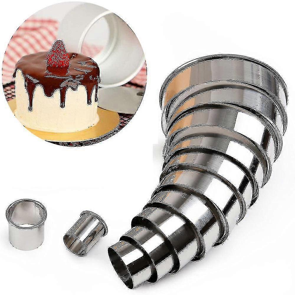 Rustfritt stål 11pcs Ringer Cookie Cutters Cutter Sett Kjeks Cookie