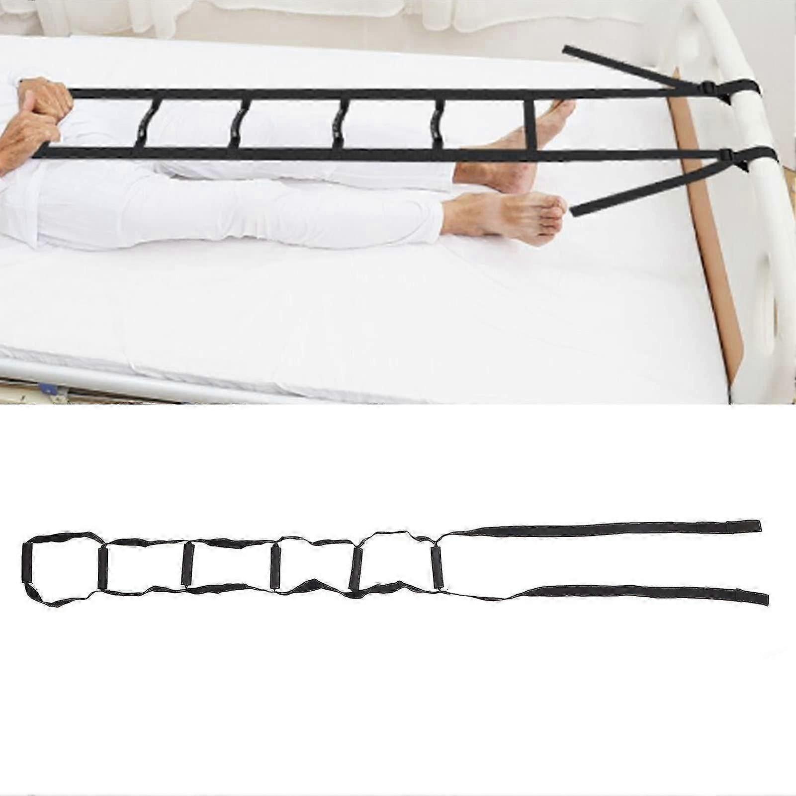 Bed Ladder Assist With Hard Handle ,sit Up Helper With Adjustable Length-pull Up Rope Ladder (5 Handle) yy