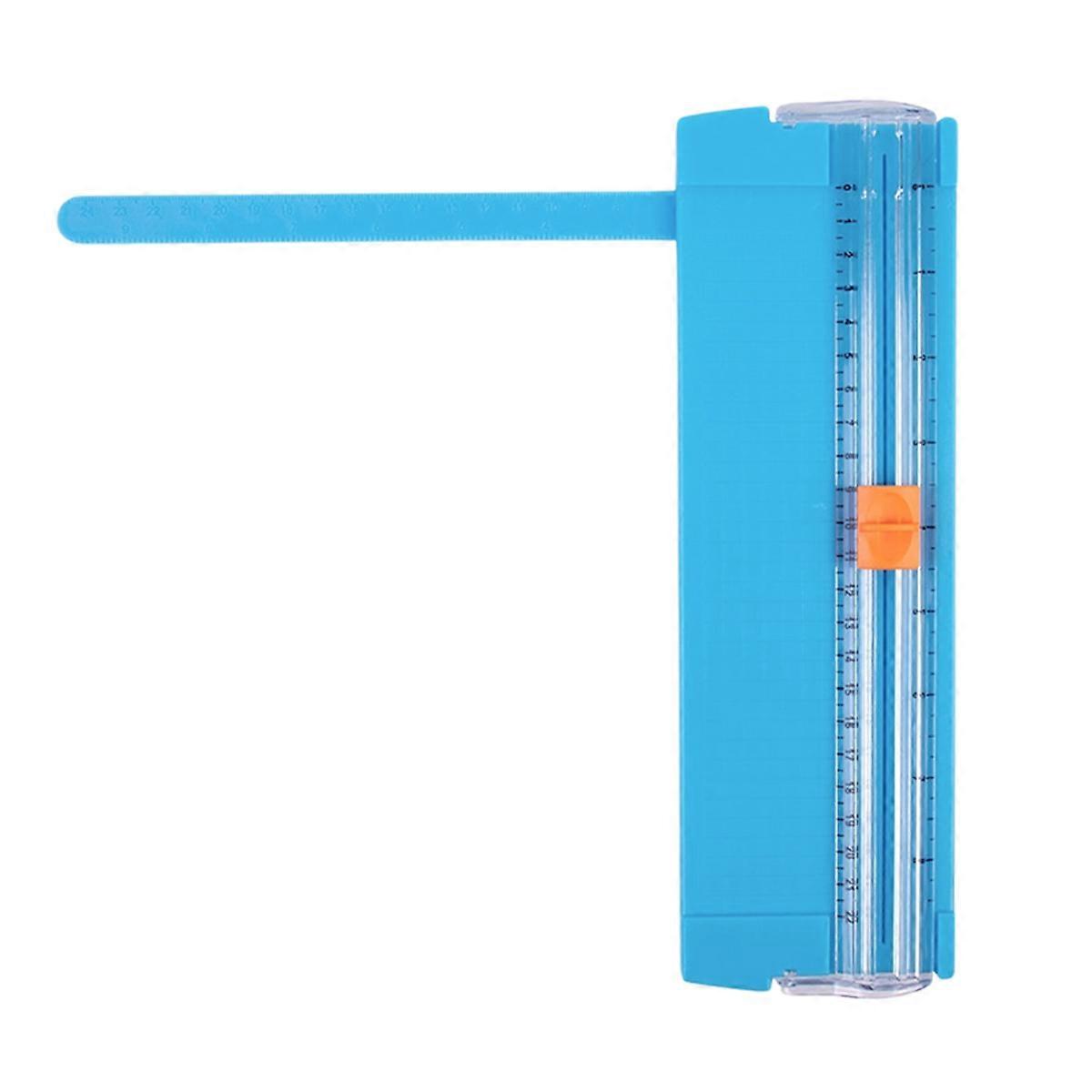 Small Paper Cutter Lightweight Mini Portable Foldable Paper Cutting Board A4 Paper Trimmer for Students Sky Blue