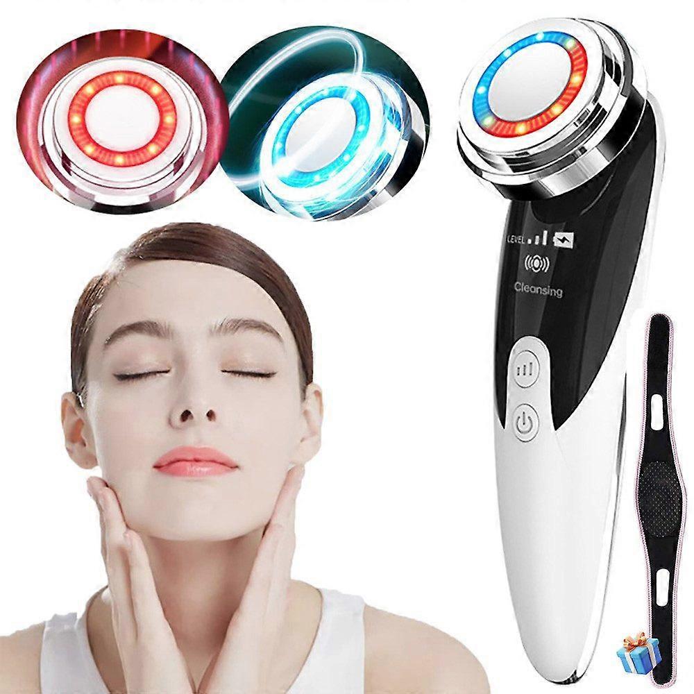 Ultrasonic facial cleansing device with EMS, ion function, and advanced skincare technology