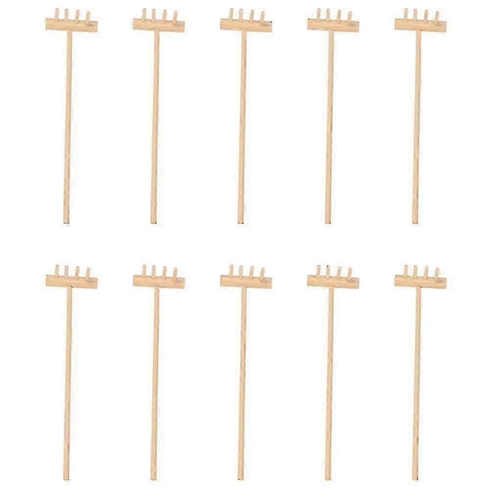 10pcs Unique Zen Garden Rake Durable Bamboo Tea Art Garden Sandbox Tools