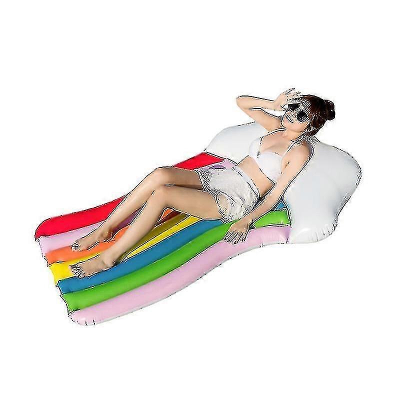 Rainbow Pool Lounger Rainbow Pool Float Inflatable Mat Swimming Pool Float