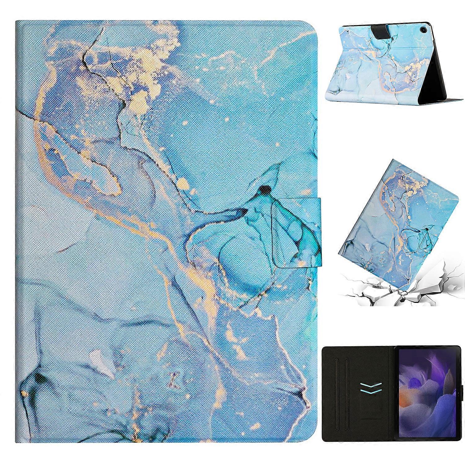 For Samsung Galaxy Tab A8 Marble Pattern Smart Leather Tablet Case